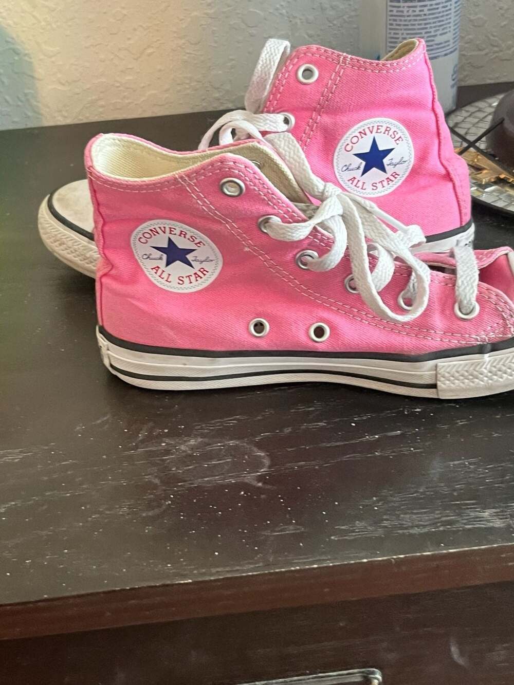 Converse Chuck Taylor All Star High Top Size 1 Pink Canvas